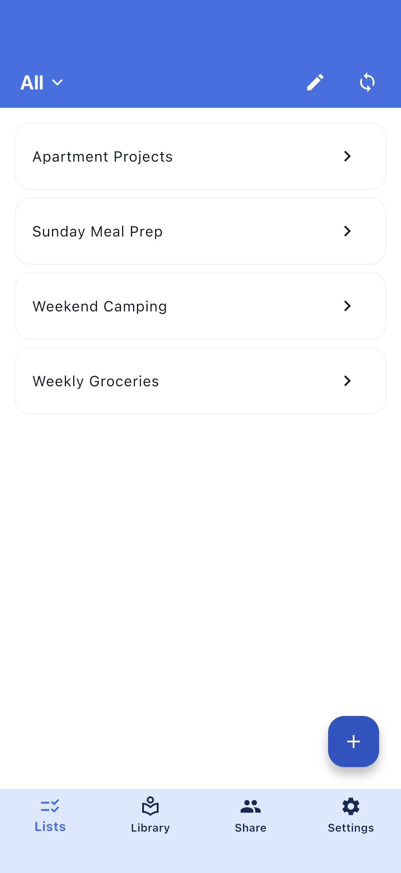 SwiftLists reusable lists for groceries and everyday routines