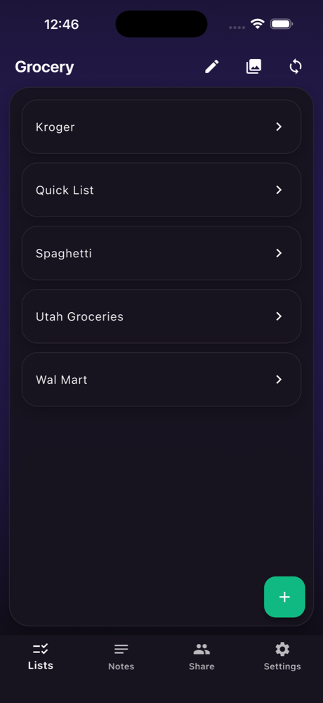 Lists view in SwiftLists